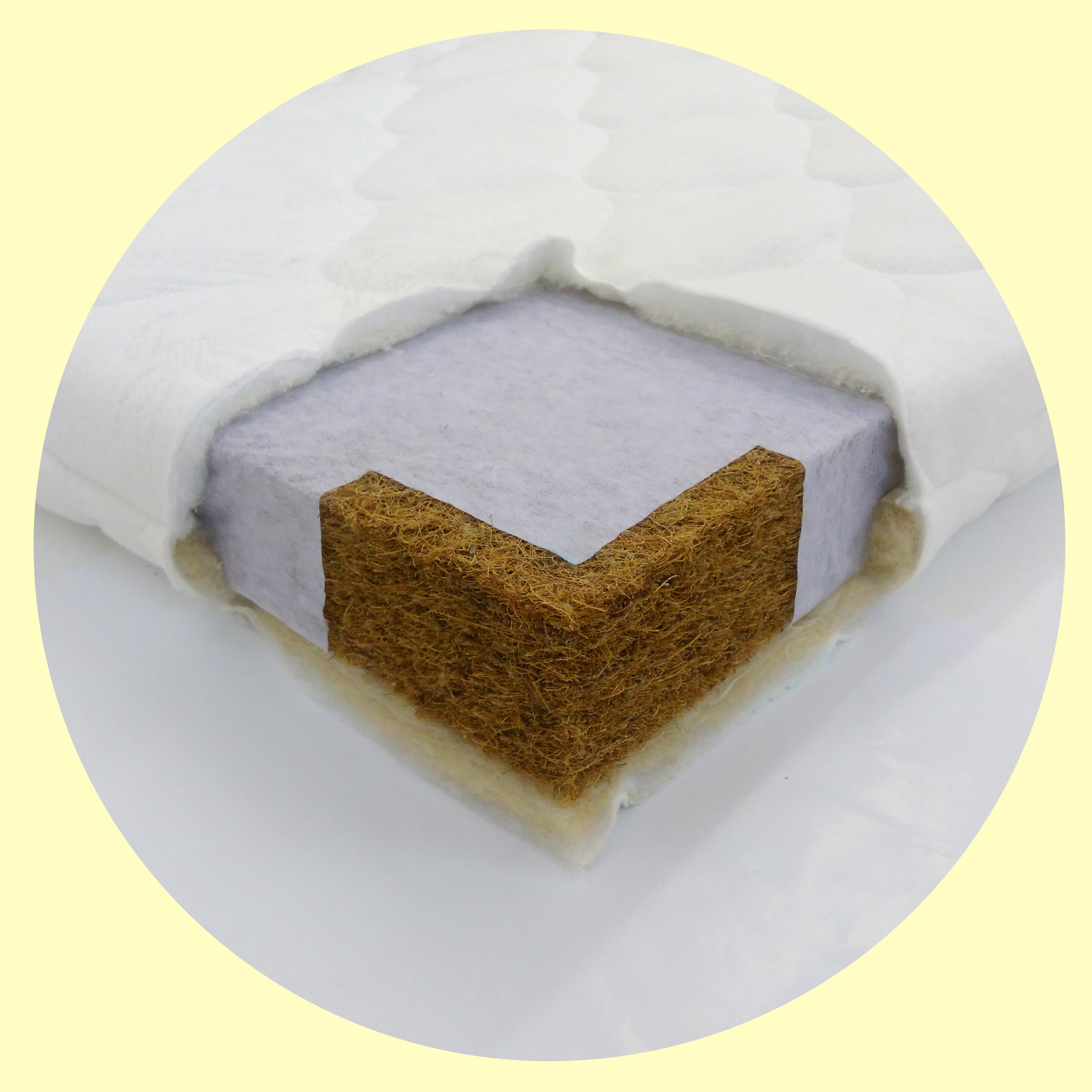 Матрас ортопедический для новородженных Кокос 60х120 см (23547215) - фото 3 Матрас ортопедический для новородженных Кокос 60х120 см (23547215) - фото 3