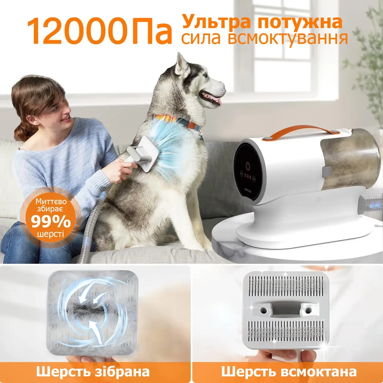 Набір для грумінгу тварин PG100 5в1 (23594268) - фото 2 Набір для грумінгу тварин PG100 5в1 (23594268) - фото 2