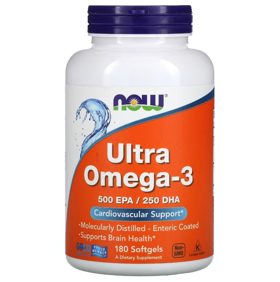 Жирные кислоты Now Foods Ultra Omega-3 180 капсул