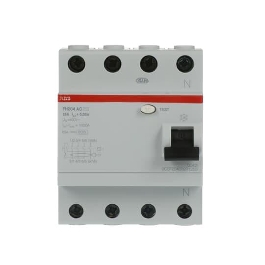 Дифференциальный выключатель ABB 25А 4P 30мА AC FH204AC-25/0,03 (2CSF204002R1250)