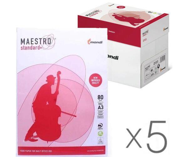 Офісний папір Maestro Standard+ А3 80 г/м2 клас B+ 5 шт. х 500 аркушів Білий (17900) - фото 2