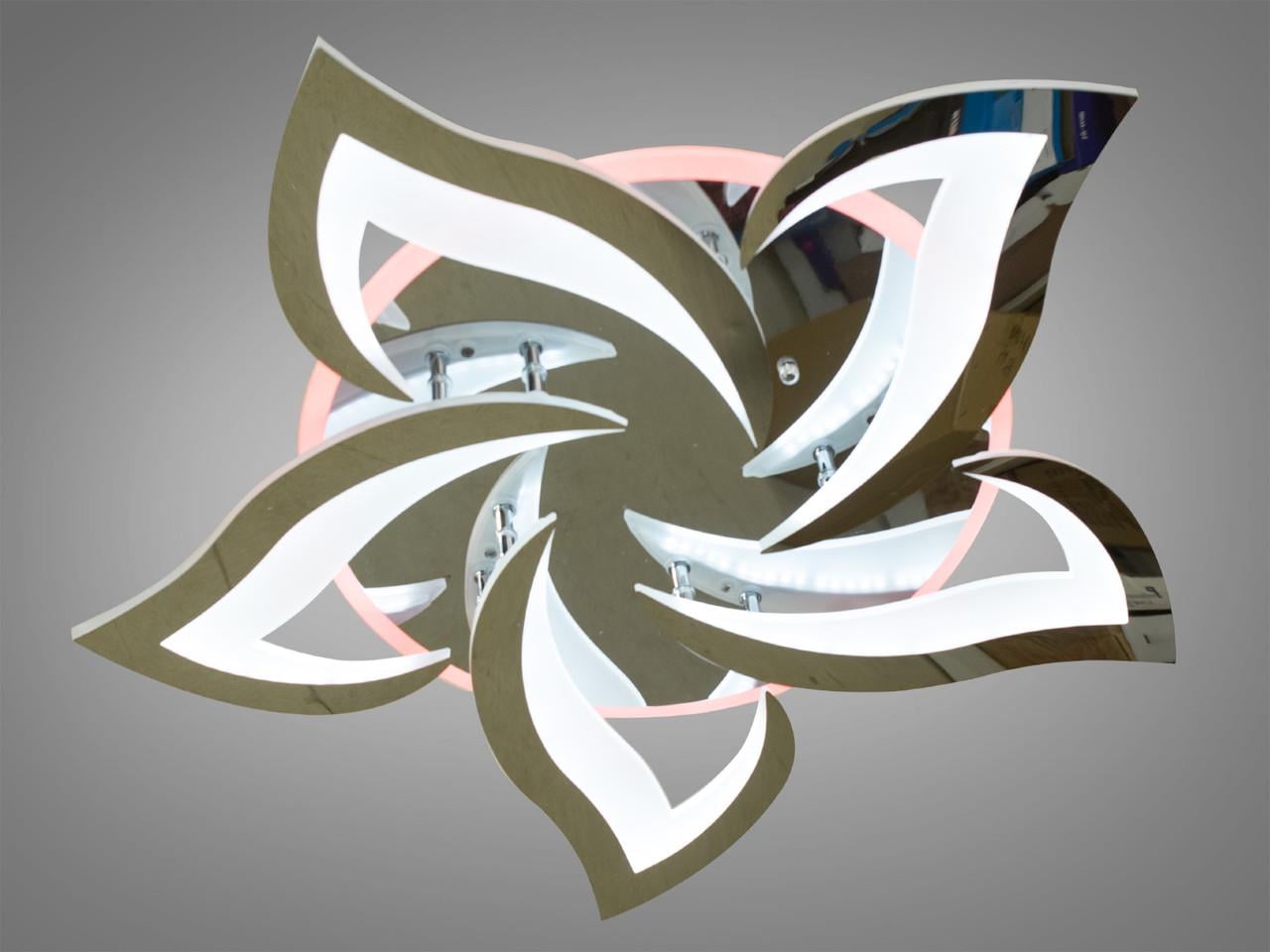 Люстра Led в детскую с диммером 8146-5HR-LS 75W на 11 м2 Хром (1892931116)