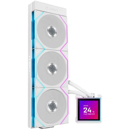 Система водяного охлаждения Lian Li HydroShift II LCD-S 360TL 360 мм 3,4" IPS 2600 об/мин White (G89.GHS2LCDS36TW.00)