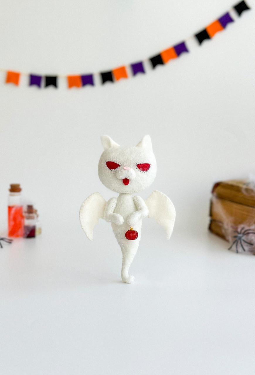 Игрушка Кот-призрак с тыквой (29528484) - фото 4 Игрушка Кот-призрак с тыквой (29528484) - фото 4