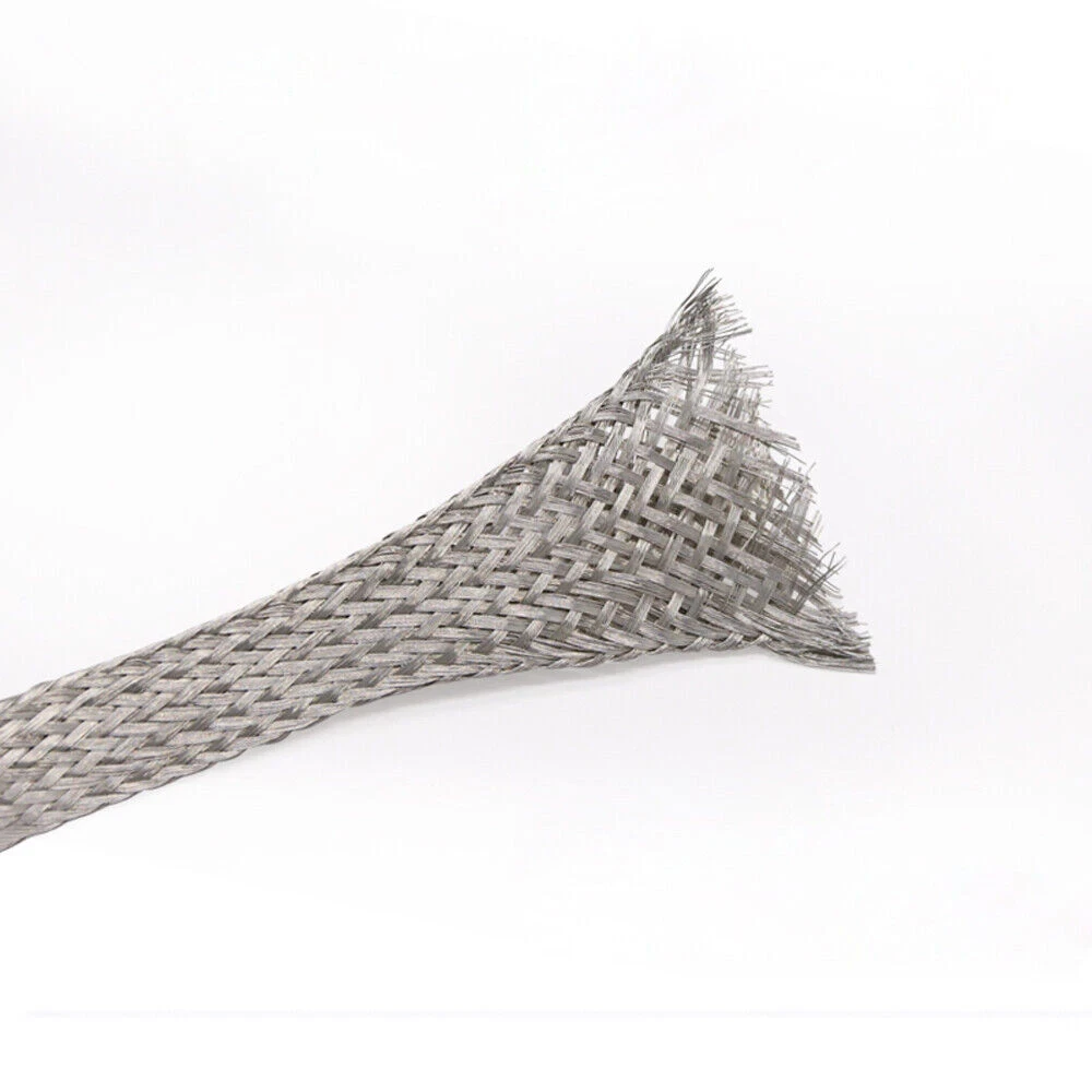 Кабельная оплетка сетчатая TC-005-1.35-10 из луженой меди для антистатической защиты 5 мм 10 м Серебристый (000049947)