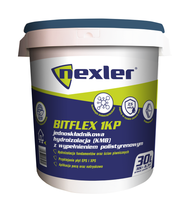 Мастика бітумна NEXLER Bitflex 1KP товстошарова модифікована полімерами 30 л (19098704)