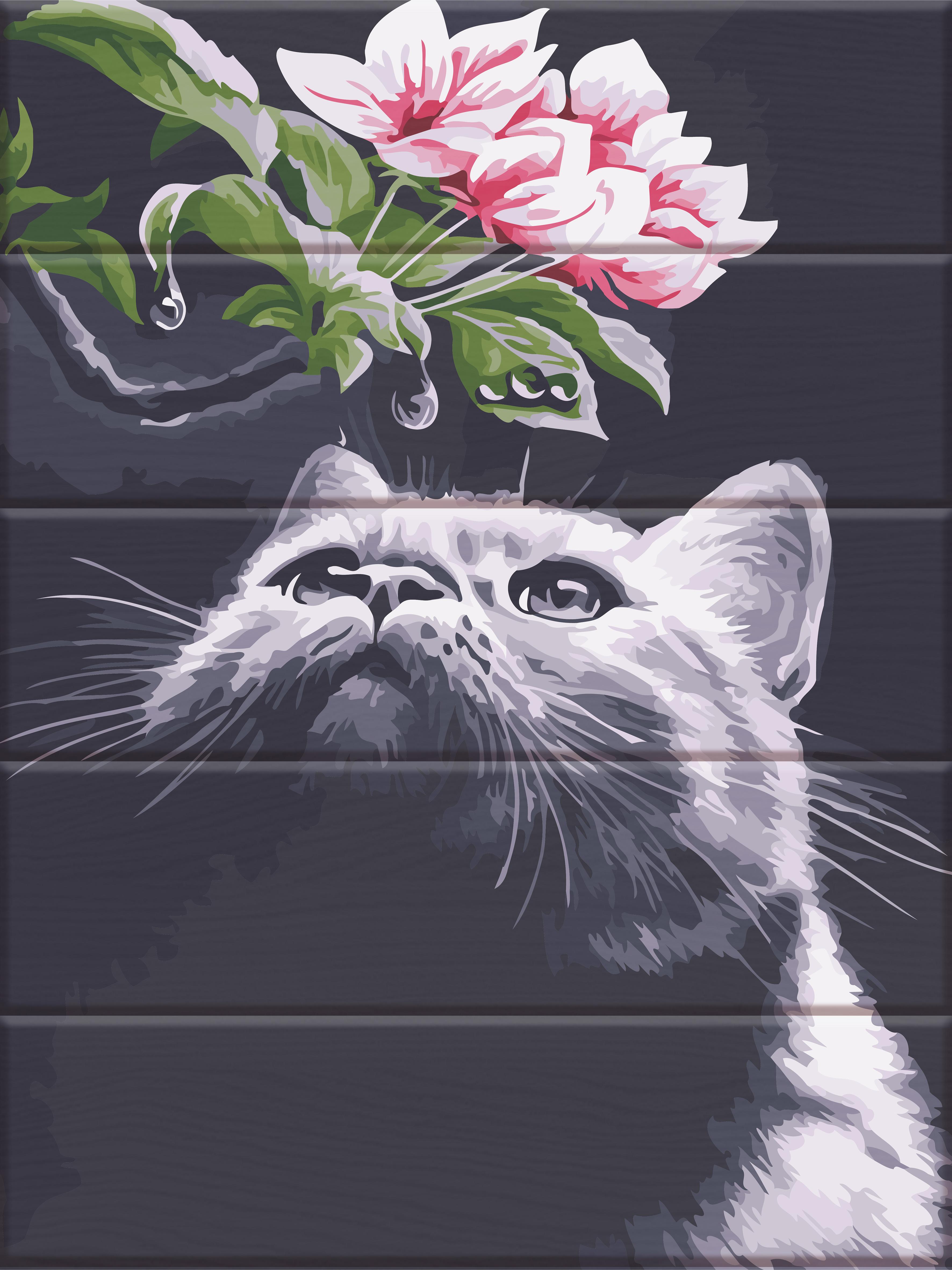 ᐉ Картина по номерам ArtStory Кот и магнолия 30x40 см (ASW102)