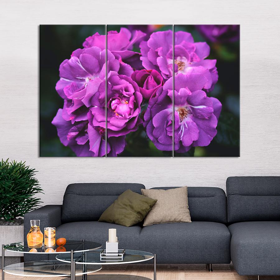 Картина цветы и растения Цветущая лавандовая роза 156x100 см (A1030-3)