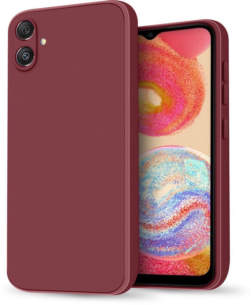 Силиконовый чехол HardCorner Samsung Galaxy A04e A042 (с микрофиброй) Wine (37775-42)