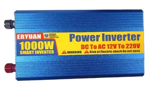 Перетворювач напруги Eryuan 1000W DC 12V в AC 220V із захистом від перевантажень Синій