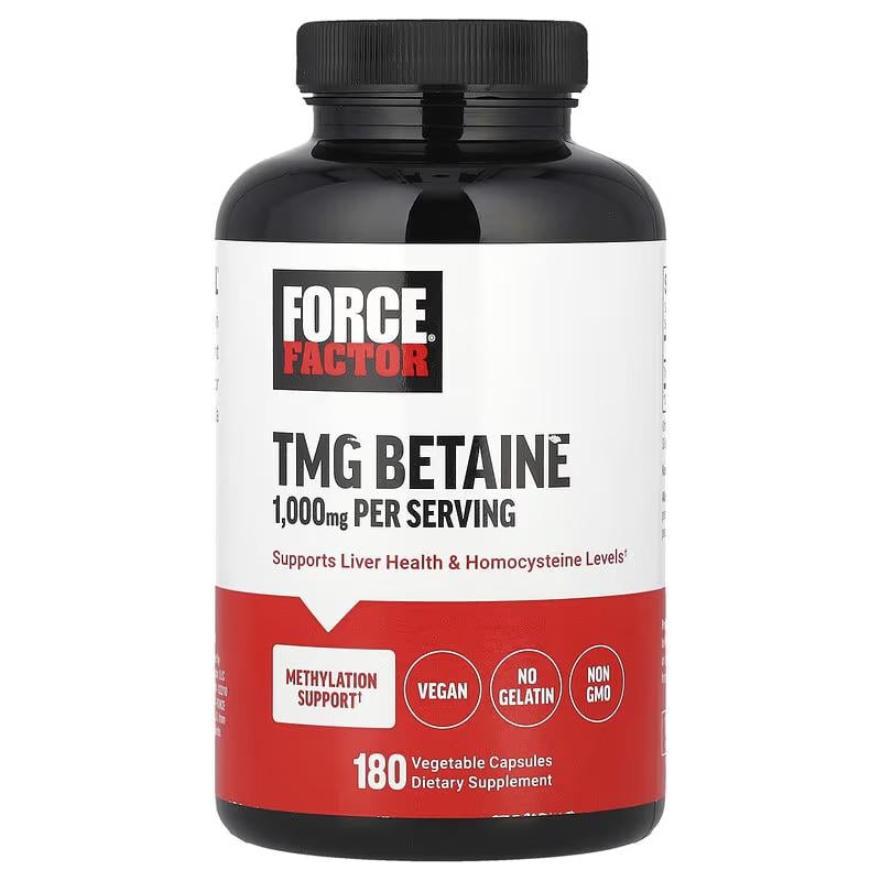 Безводний бетаїн Force Factor TMG Betaine 180 кап.