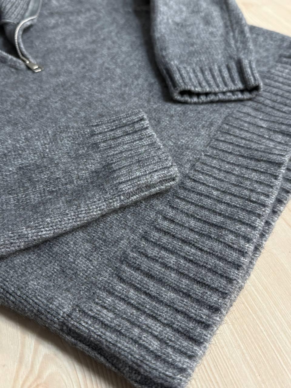 Светр жіночий A-N 1780 з коміром на блискавці OS Сірий (5969) - фото 7