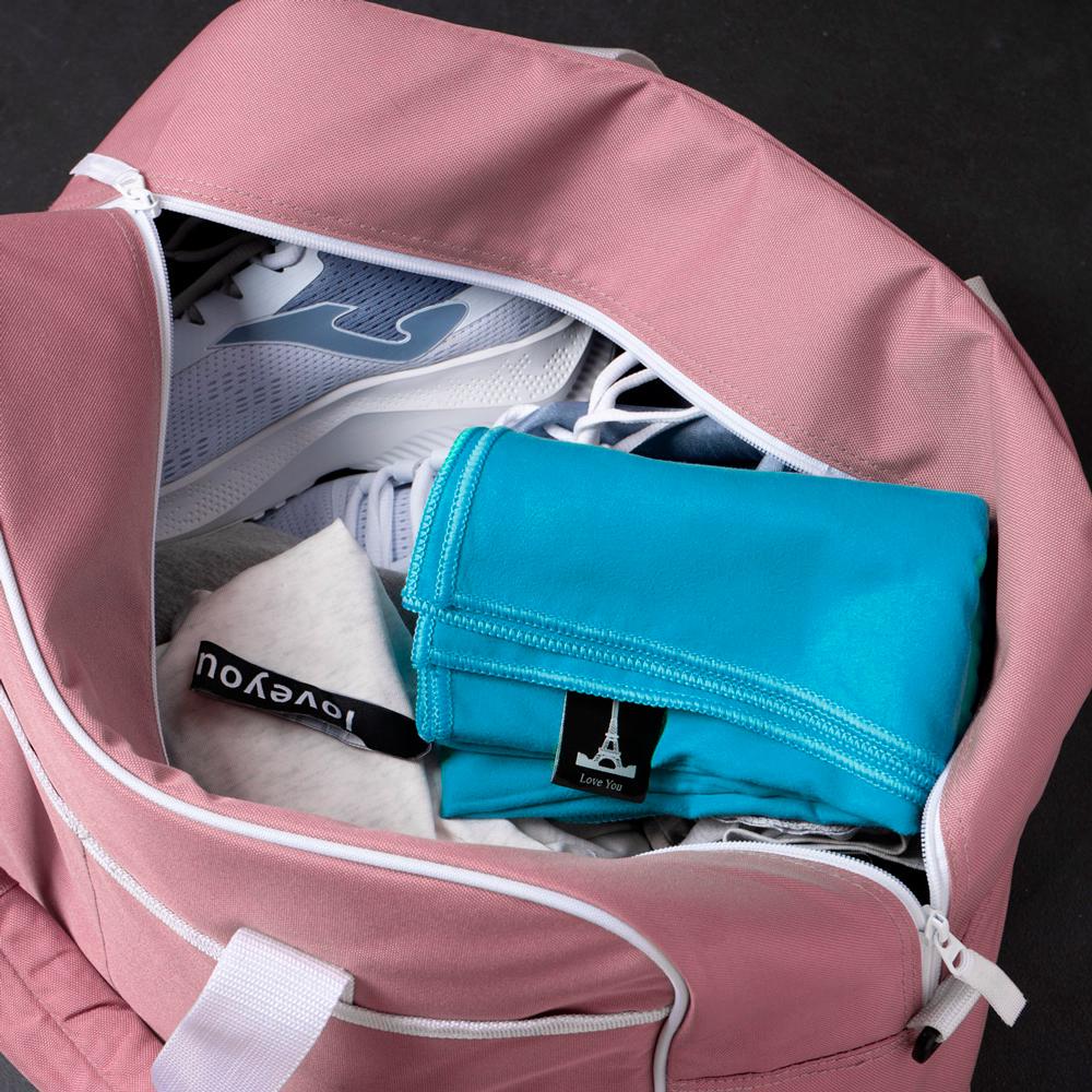 Рушник з мікрофібри спортивний з чохлом Love You 80х180 см Блакитний (60143) - фото 3 Рушник з мікрофібри спортивний з чохлом Love You 80х180 см Блакитний (60143) - фото 3