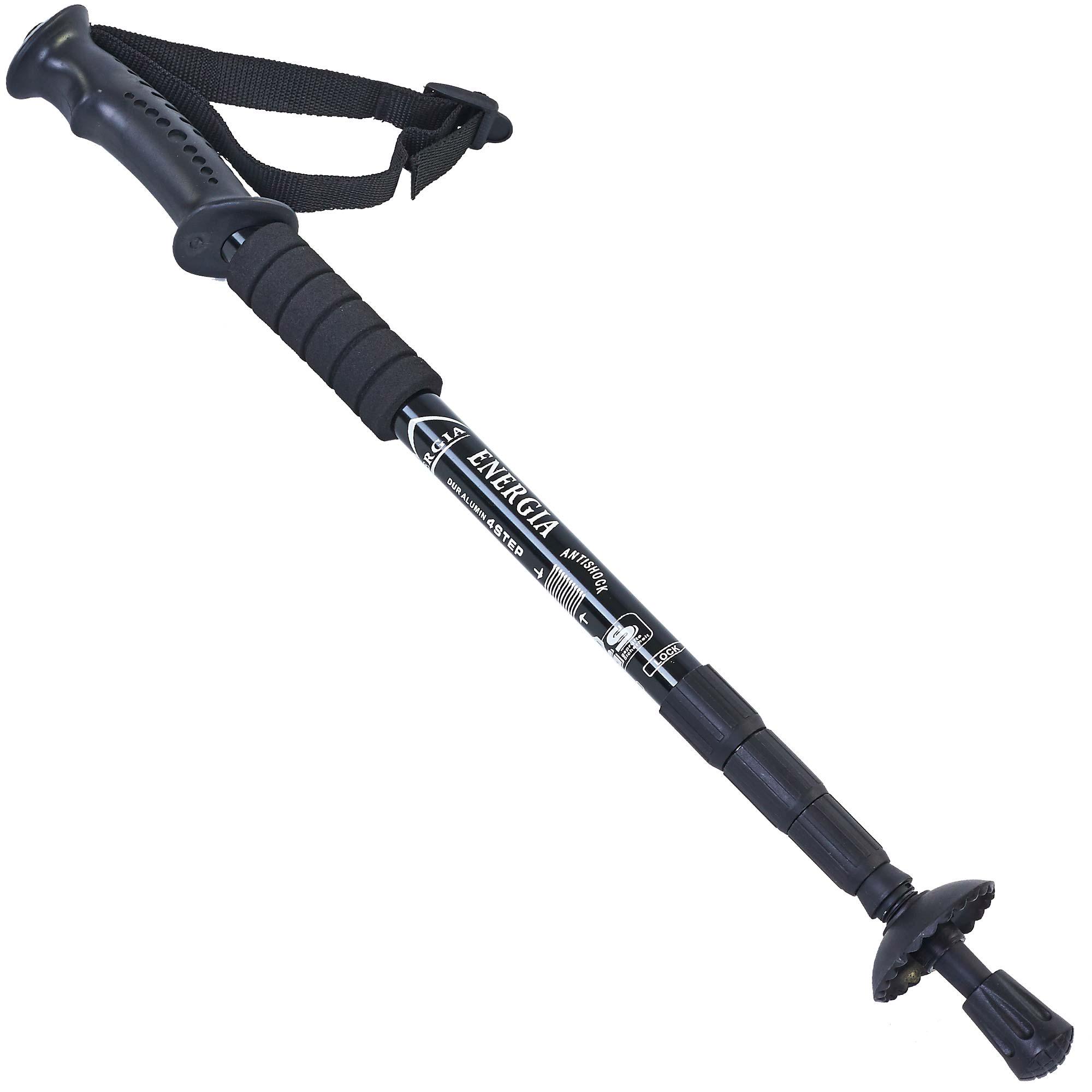 Палка треккинговая для скандинавской ходьбы ENERGIA SP-Sport 55-110 см Черный (TY-2915-1) - фото 1 Палка треккинговая для скандинавской ходьбы ENERGIA SP-Sport 55-110 см Черный (TY-2915-1) - фото 1