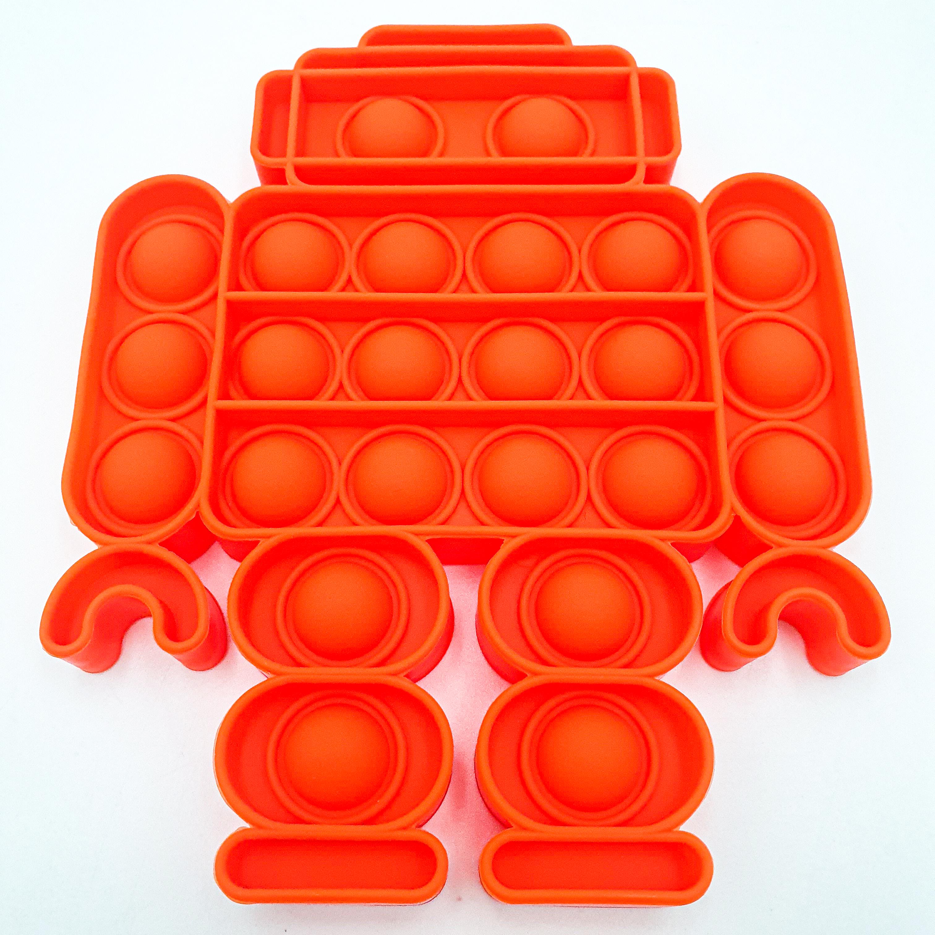 Нескінченна пупирка антистрес UKC Pop It Fidget робот Помаранчевий