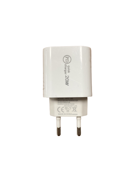 Зарядний пристрій Quick Charge USB/TYPE-C 3.0 2 виходи 20 W Білий