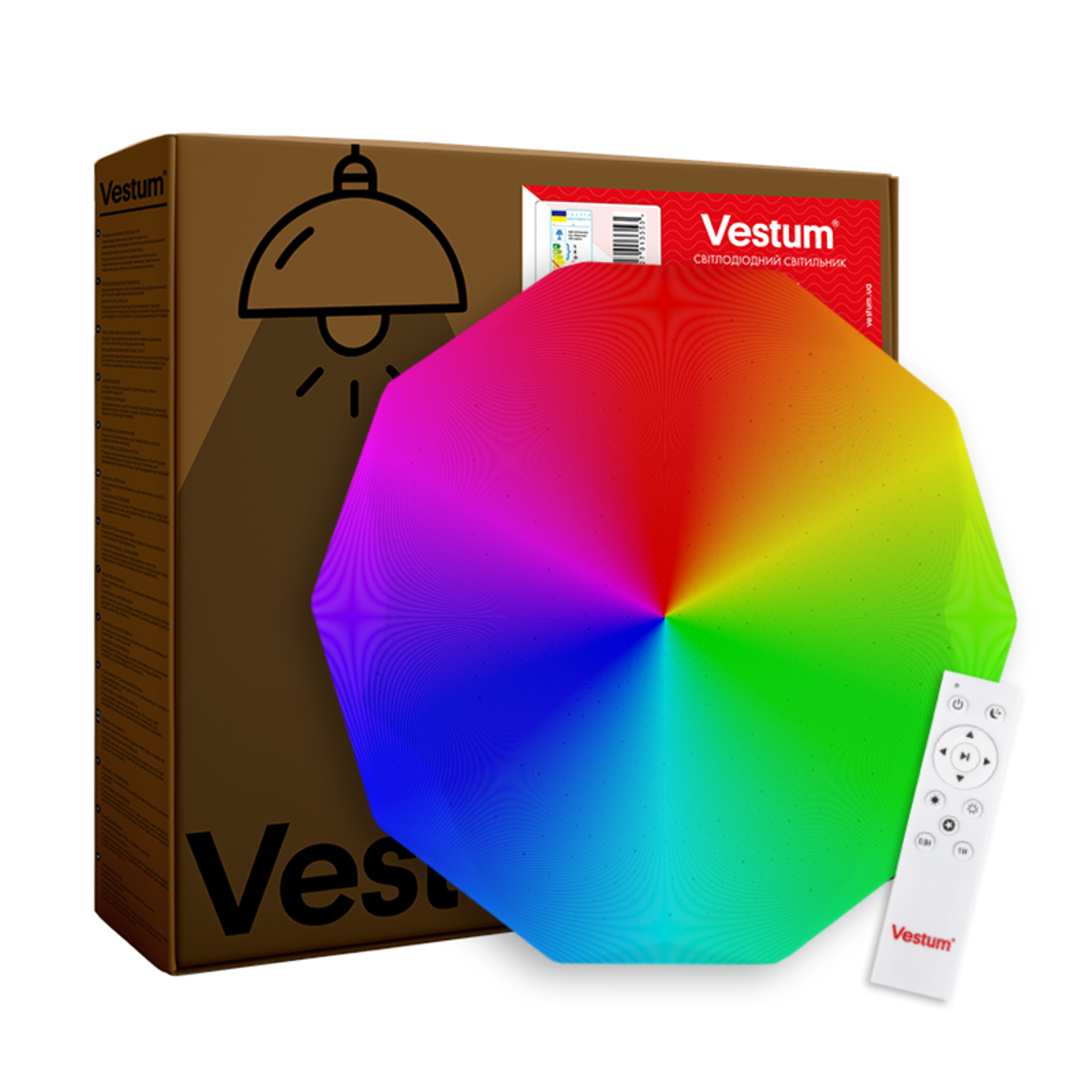 Потолочный светильник DIAMANT звездное небо 60W 3000К-6500К RGB с ДК 395х55 мм (1604)
