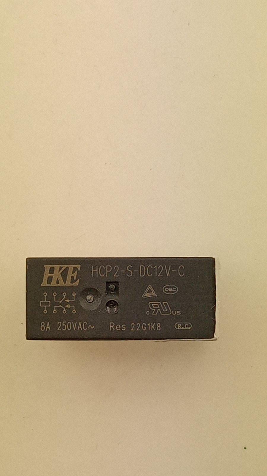 Реле HKE HCP2-S-DC12V-C DC12V 2x8A 250VAC 28x12/5x15