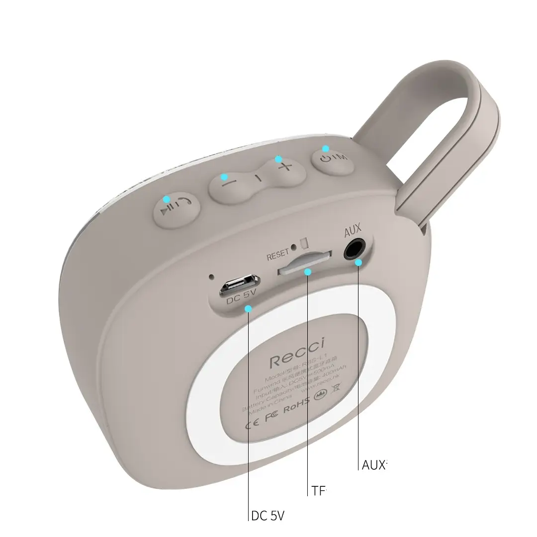 Портативная колонка Recci RBS-L1 Funwind 3 Вт Коричневый (6955482582930) - фото 3