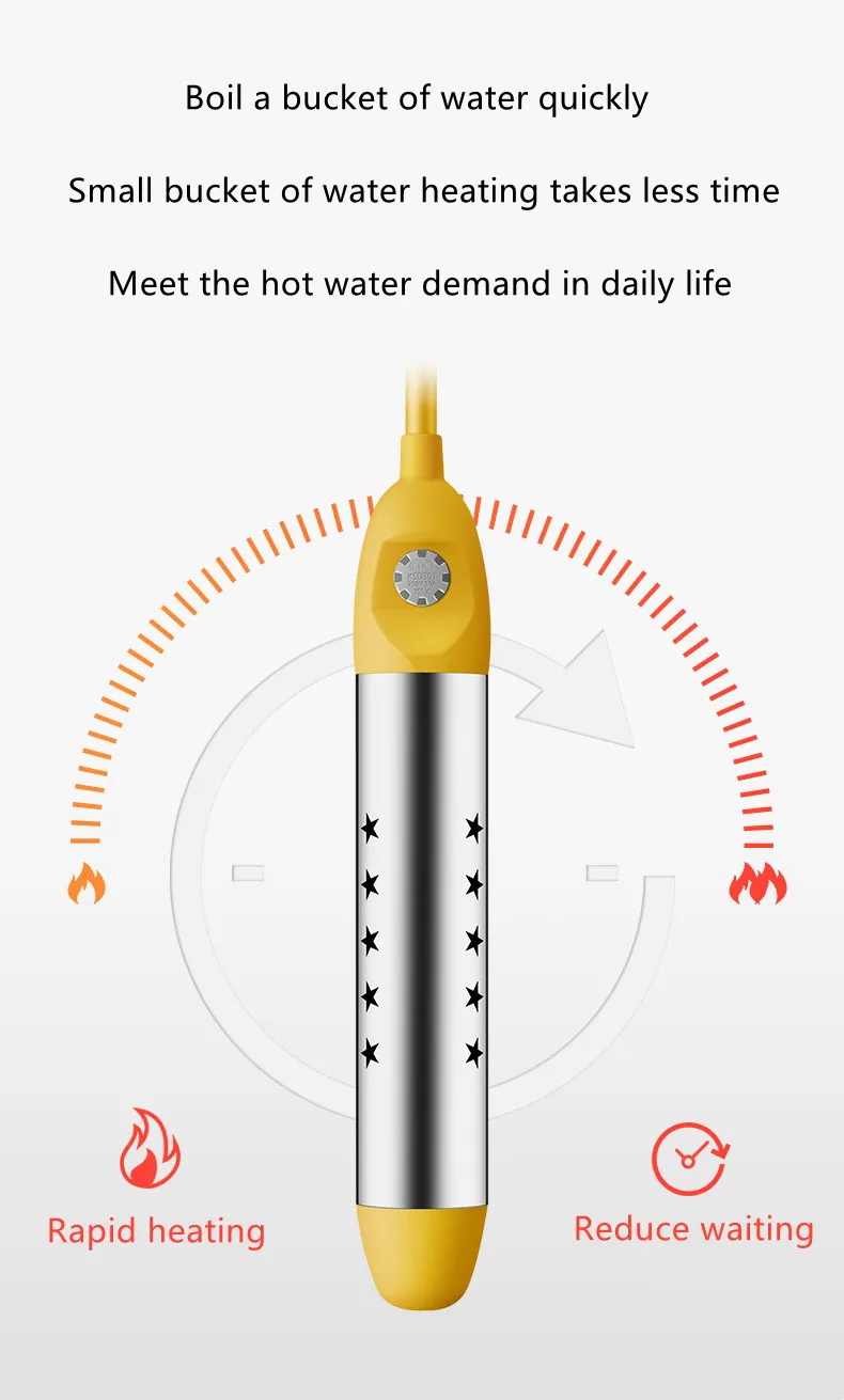 Кипятильник портативный электрический 2000 W 220-250 V (PR1209) - фото 5 Кипятильник портативный электрический 2000 W 220-250 V (PR1209) - фото 5