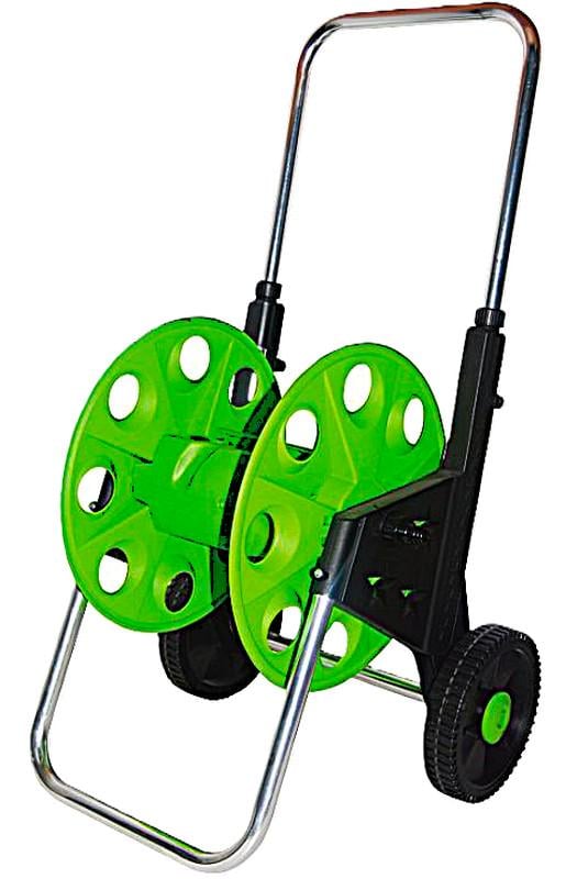 Катушка для шланга MasterTool 60 м с телескопической ручкой на колесах (92-8802) Катушка для шланга MasterTool 60 м с телескопической ручкой на колесах (92-8802)