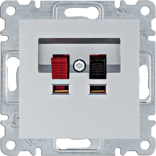 Аудіорозетка Hager Lumina Срібний (WL3312)