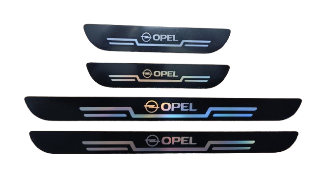 Защитные накладки на пороги Opel 4 шт. Черный