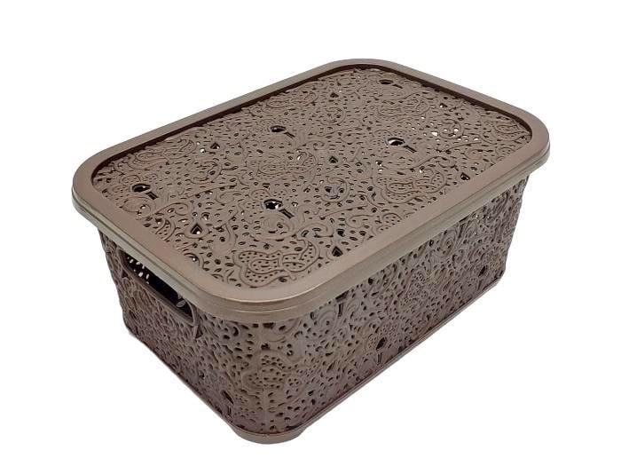 Кошик для зберігання речей Elif Plastik №374 Ажур 7,5 л 28х20х12 см (18230)