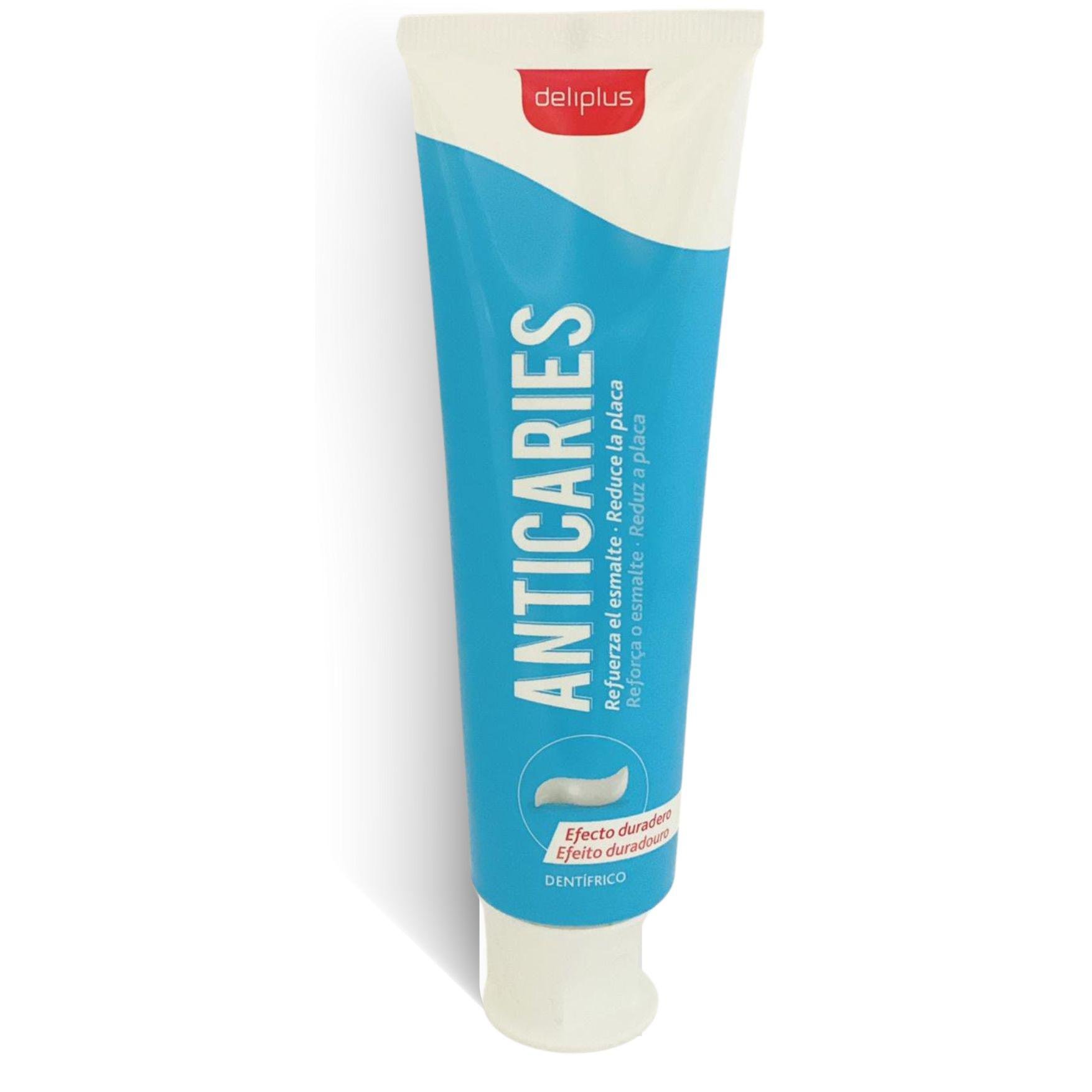 Зубная паста Deliplus Anticaries с мятой и фтором против кариеса100 мл