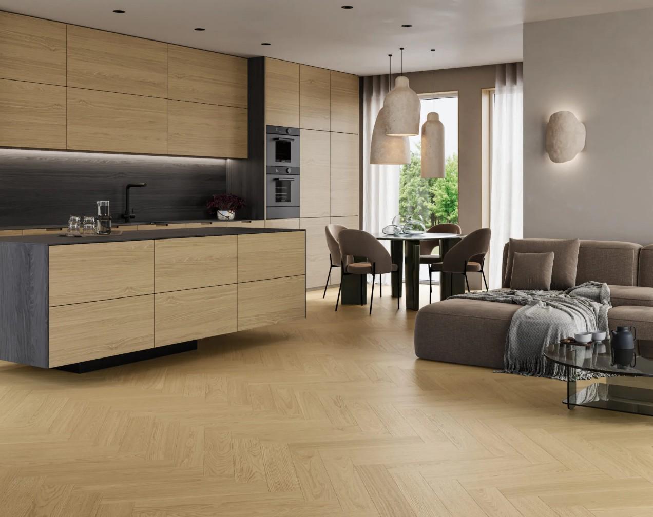 Ламинат виниловый Barlinek SPC LVT Next Step Herringbone DLE+ классическая английская елка с подкладкой Дуб Cream (29709928) - фото 2 Ламинат виниловый Barlinek SPC LVT Next Step Herringbone DLE+ классическая английская елка с подкладкой Дуб Cream (29709928) - фото 2