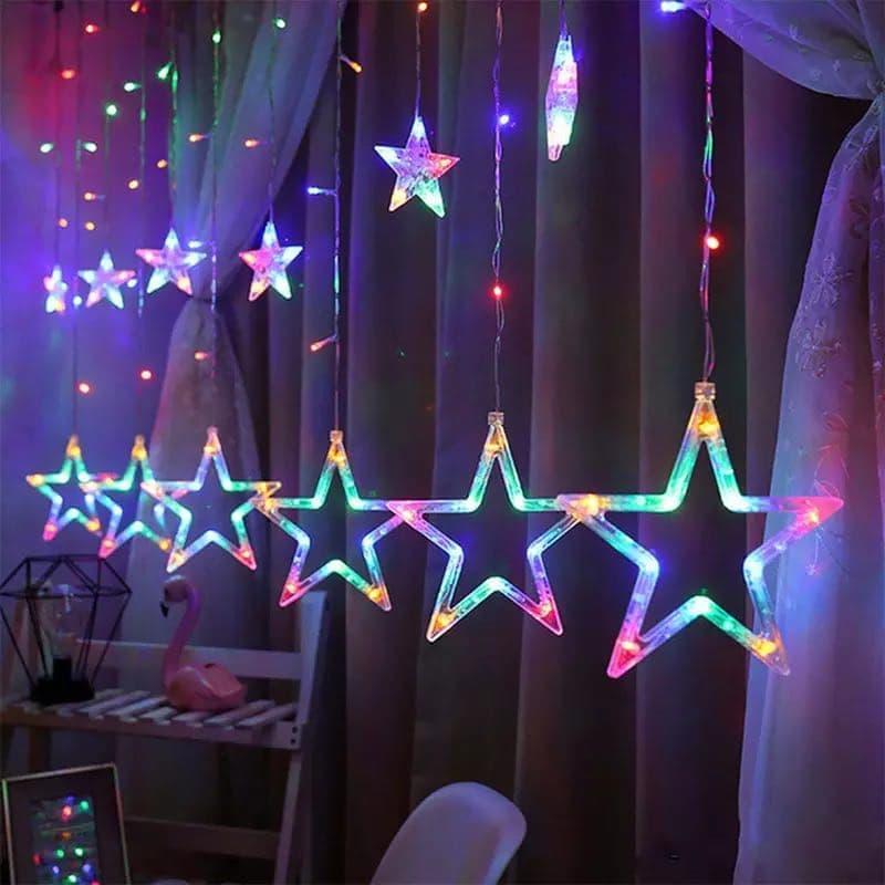 Гірлянда зірки STAR CURTAIN 100 LED 80х50 см 3 м Різнокольоровий (MG2) - фото 2