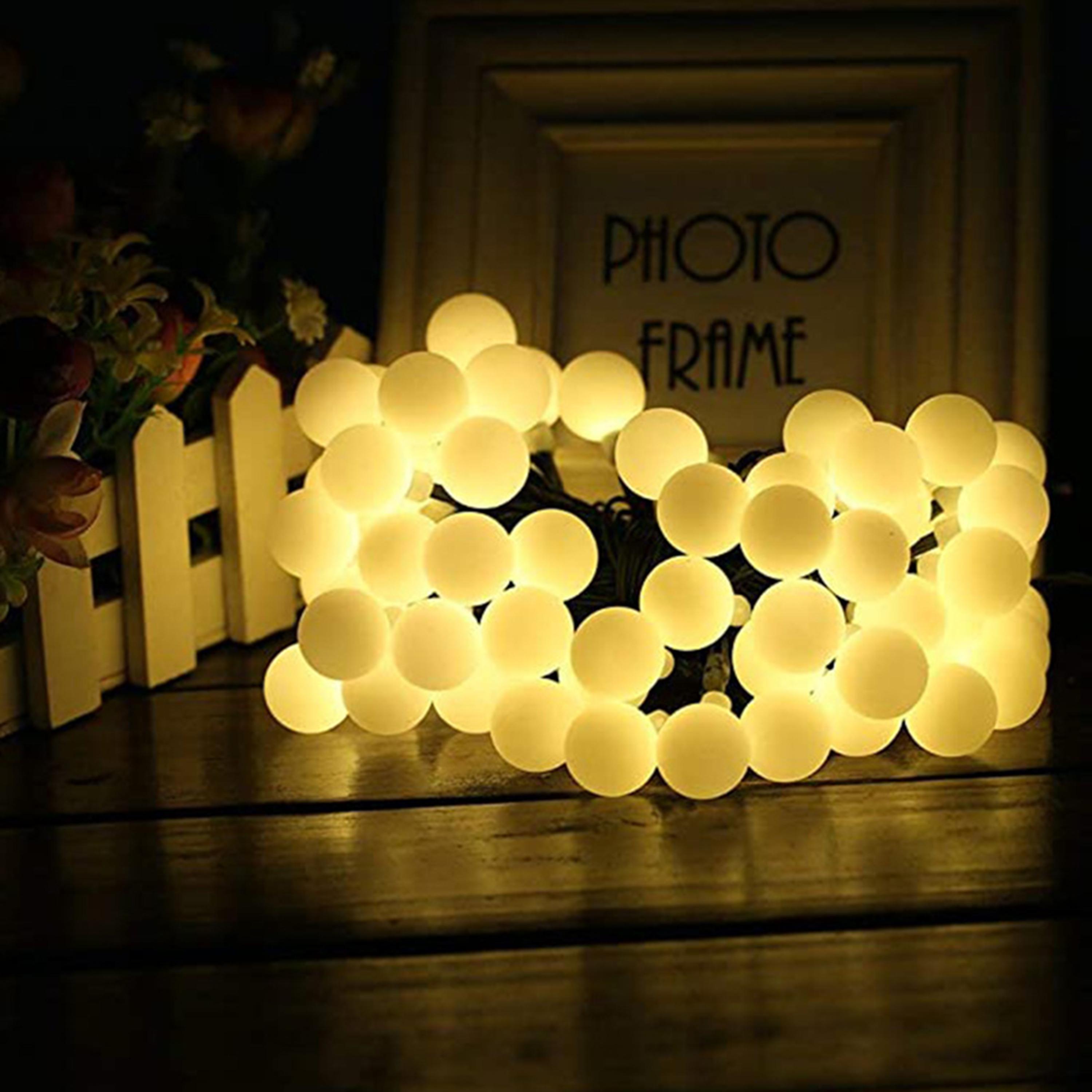 Гірлянда Кульки світлодіодна 6 м USB живлення через PowerBank Білий теплий (WLS-2148W6) - фото 6