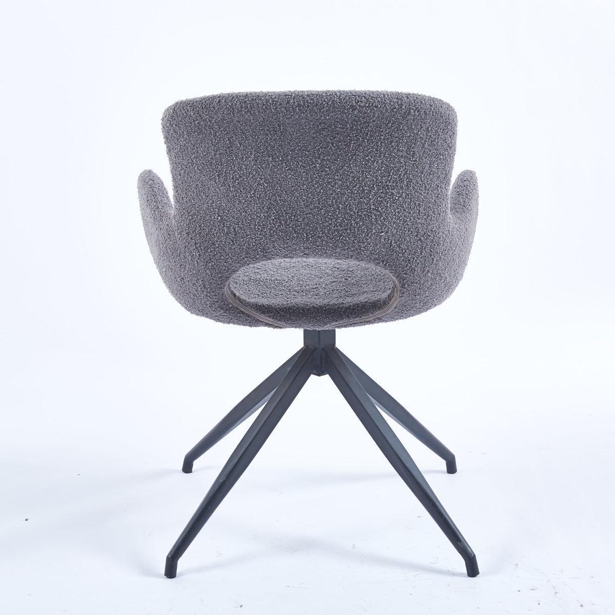 Стул Intarsio GERDA с оборотом 180° Черный/Серый (18290196) - фото 3 Стул Intarsio GERDA с оборотом 180° Черный/Серый (18290196) - фото 3