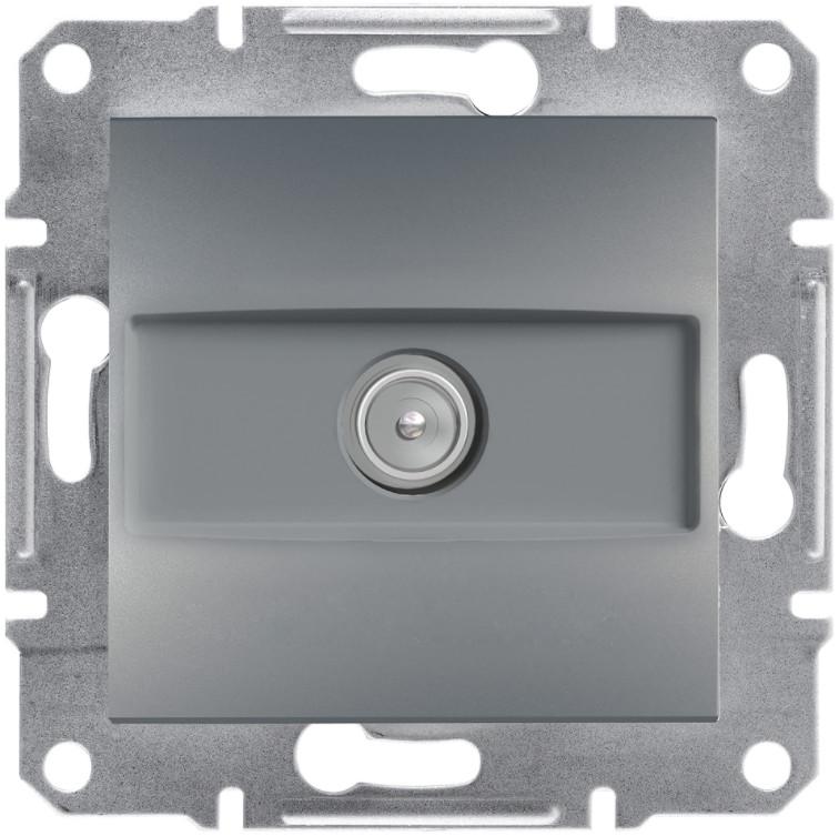Розетка проходная Schneider Electric Asfora ABS TV 8dB Сталь (EPH3200362)