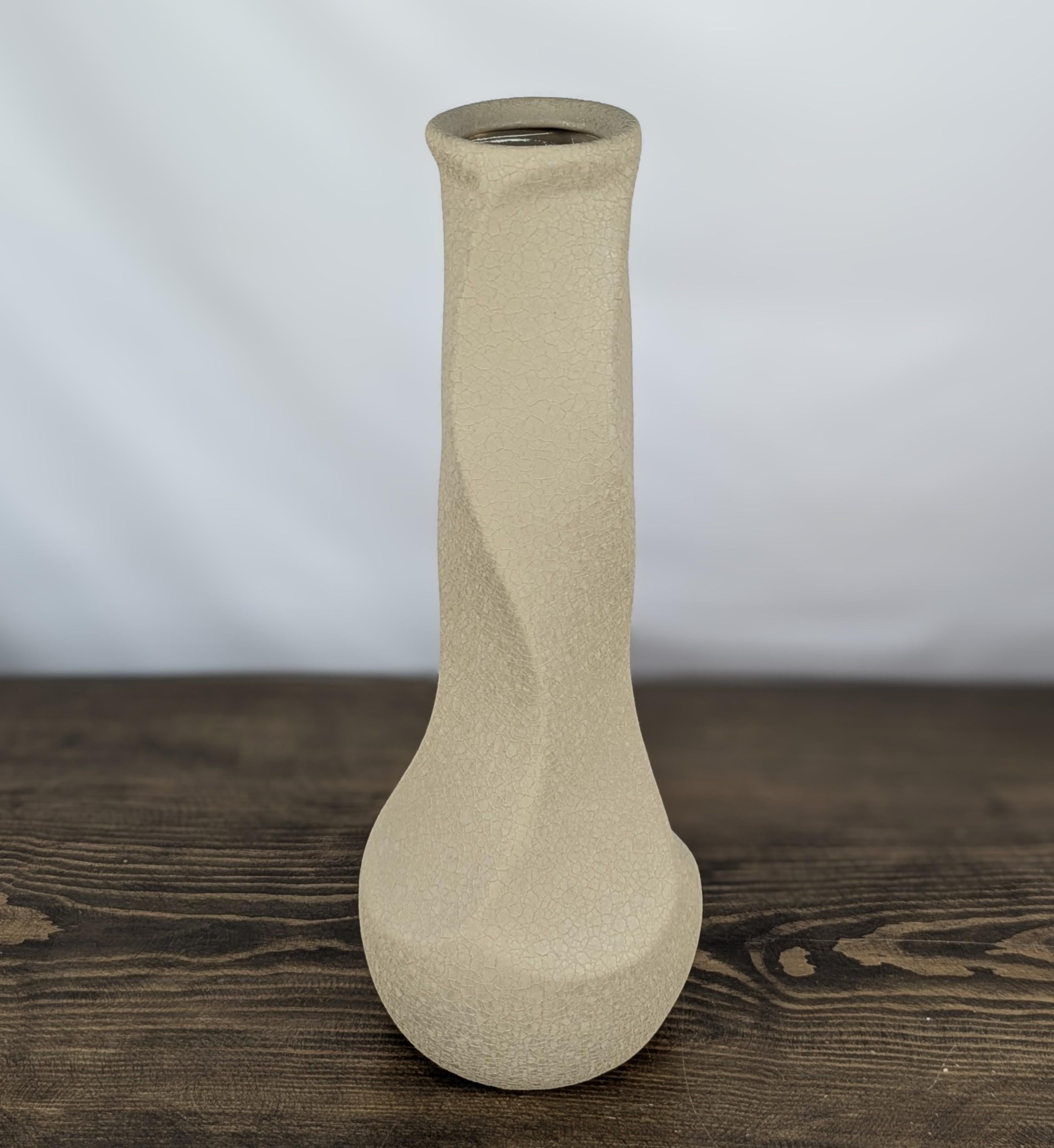 Ваза Nana ceramics Самбука шовк 42 см Бежевий