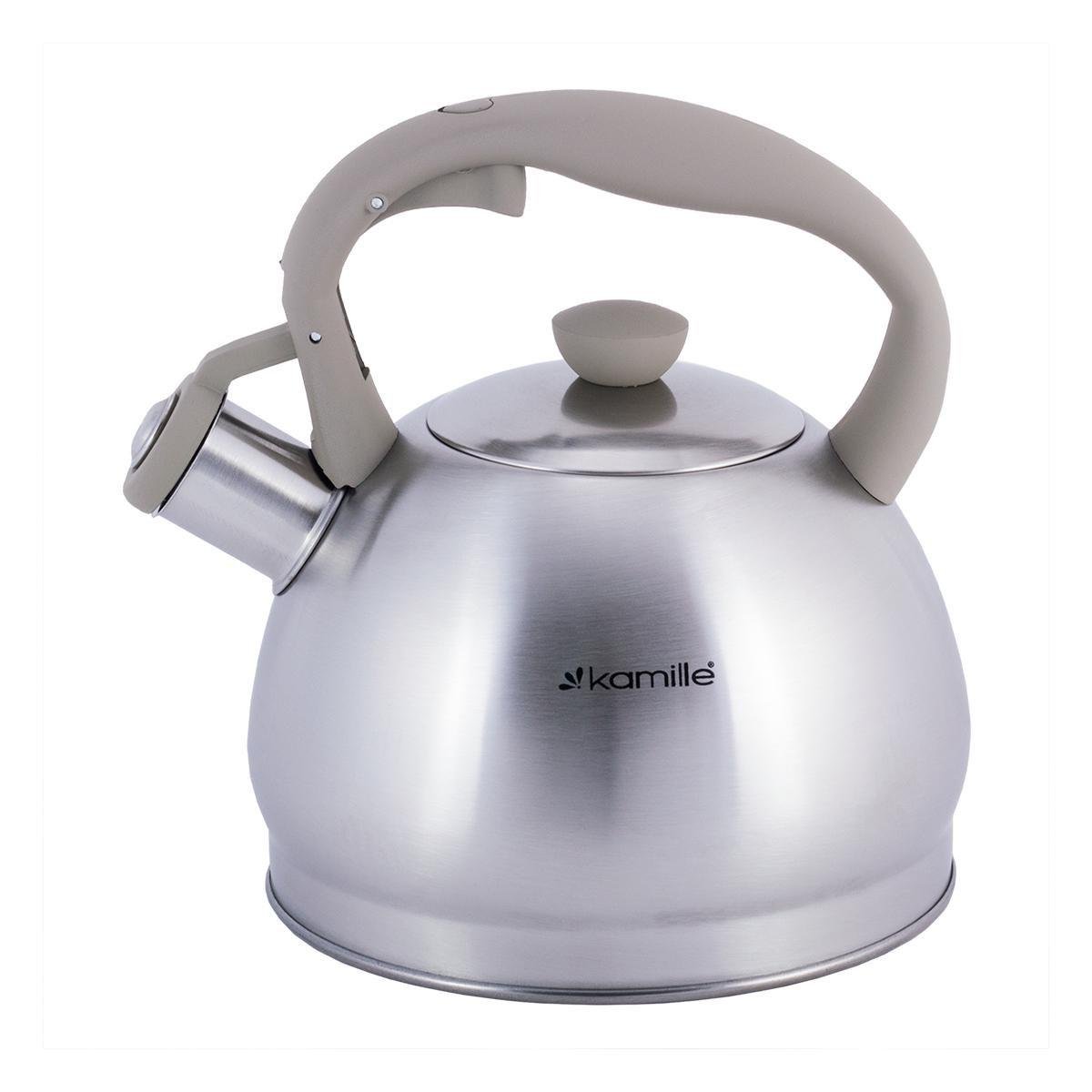Чайник Kamille из нержавеющей стали со свистком 2 л (0693GR)
