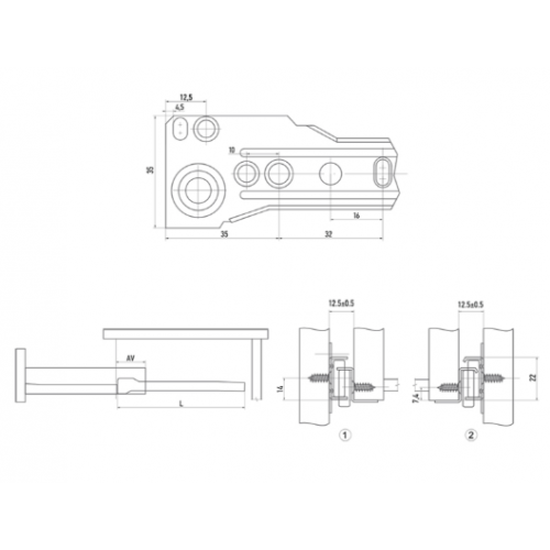 Напрямні роликові Muller металеві часткового висування 4 шт. 550 мм Білий (714803) - фото 4 Напрямні роликові Muller металеві часткового висування 4 шт. 550 мм Білий (714803) - фото 4