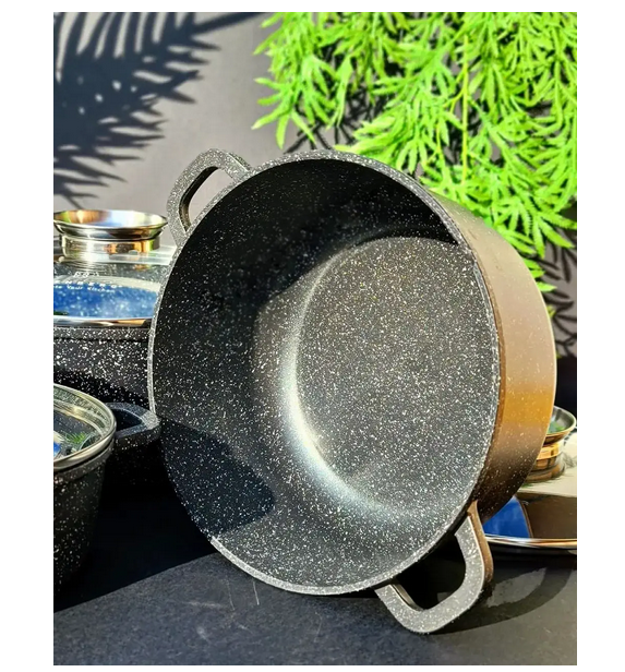 Кастрюля с крышкой UNIQUE UN-5274 3,2 л 22 см Черный мрамор (UN-5274) - фото 2 Кастрюля с крышкой UNIQUE UN-5274 3,2 л 22 см Черный мрамор (UN-5274) - фото 2