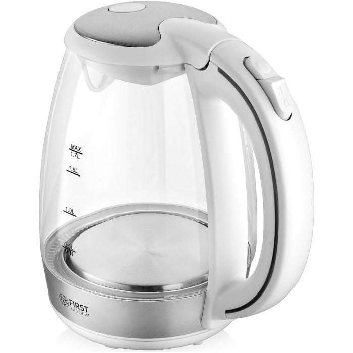 Электрочайник First FA-5404-2-WI glass 1,7 л 2200 Вт White (26450507) - фото 4
