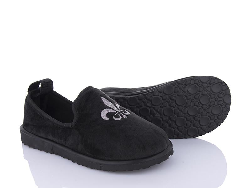 Домашні тапочки чоловічі Pago Біла лілія із задником р. 42 Чорний