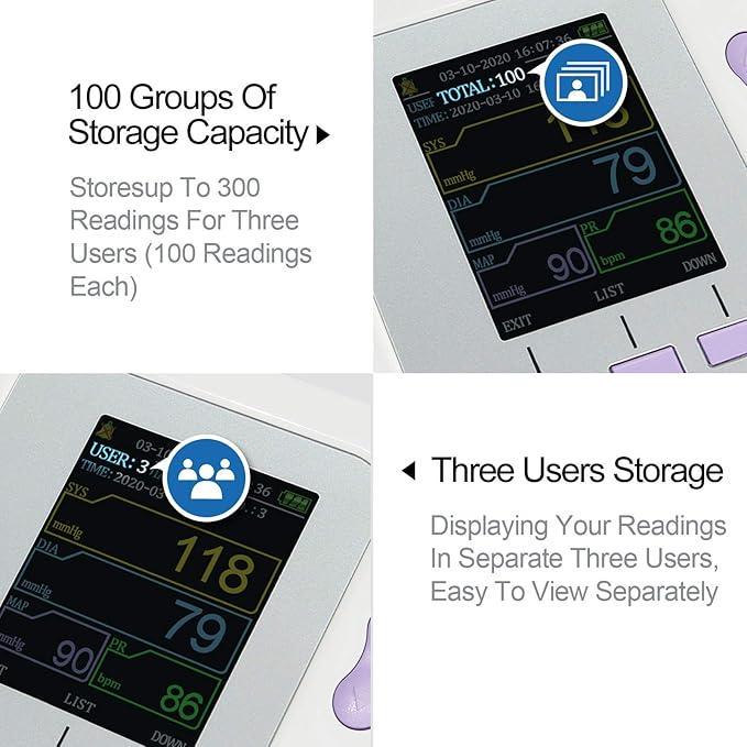 Тонометр автоматичний CONTEC 3 режими та 3 манжети - фото 4 Тонометр автоматичний CONTEC 3 режими та 3 манжети - фото 4