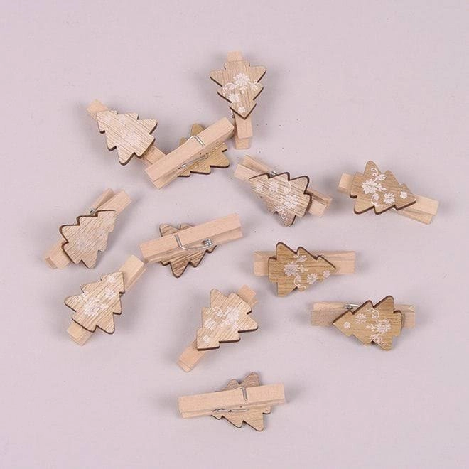 Декор на прищепке Елка 12 шт (25322)