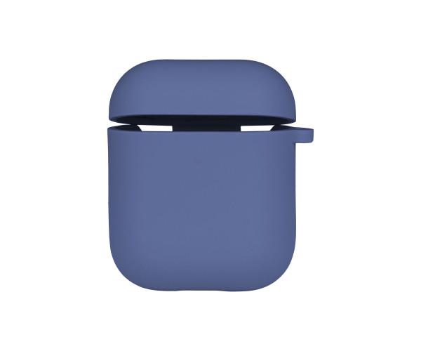 Чохол-футляр Silicone Case з мікрофіброю для Airpods 1/2 Royal blue - фото 1