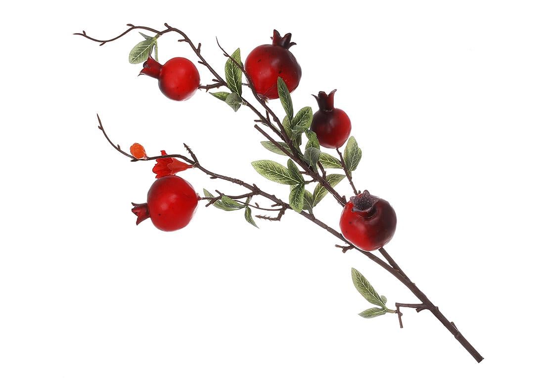 Декоративная ветка BonaDi с соцветием и плодами Граната 81 см (119-054)