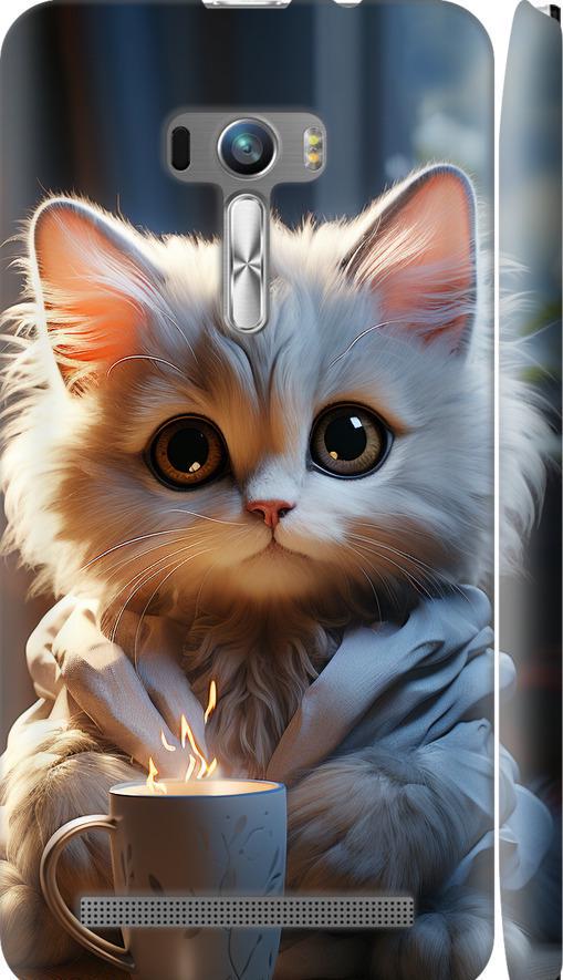 Чехол на Asus ZenFone Selfie ZD551KL White cat (5646m-116-42517)