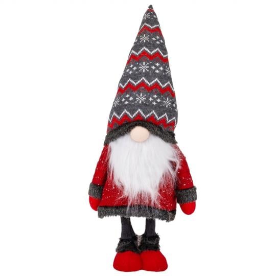 Фигурка новогодняя Весельчак из текстиля 60 см Красно-серый (150-81-9163-013) Фигурка новогодняя Весельчак из текстиля 60 см Красно-серый (150-81-9163-013)