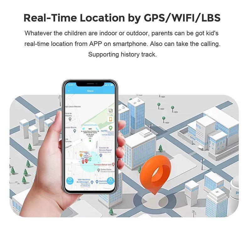 Смарт-часы детские Lemfo LT52 с GPS/звонками/SIM/прослушкой/фонарем/SOS/на украинском языке Розовый (4675811) - фото 8
