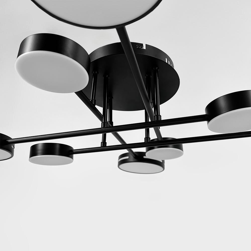 Люстра стельова на 4/4 світлових кругів Ø 80 см Чорний (77031/4/4 BK) - фото 5 Люстра стельова на 4/4 світлових кругів Ø 80 см Чорний (77031/4/4 BK) - фото 5