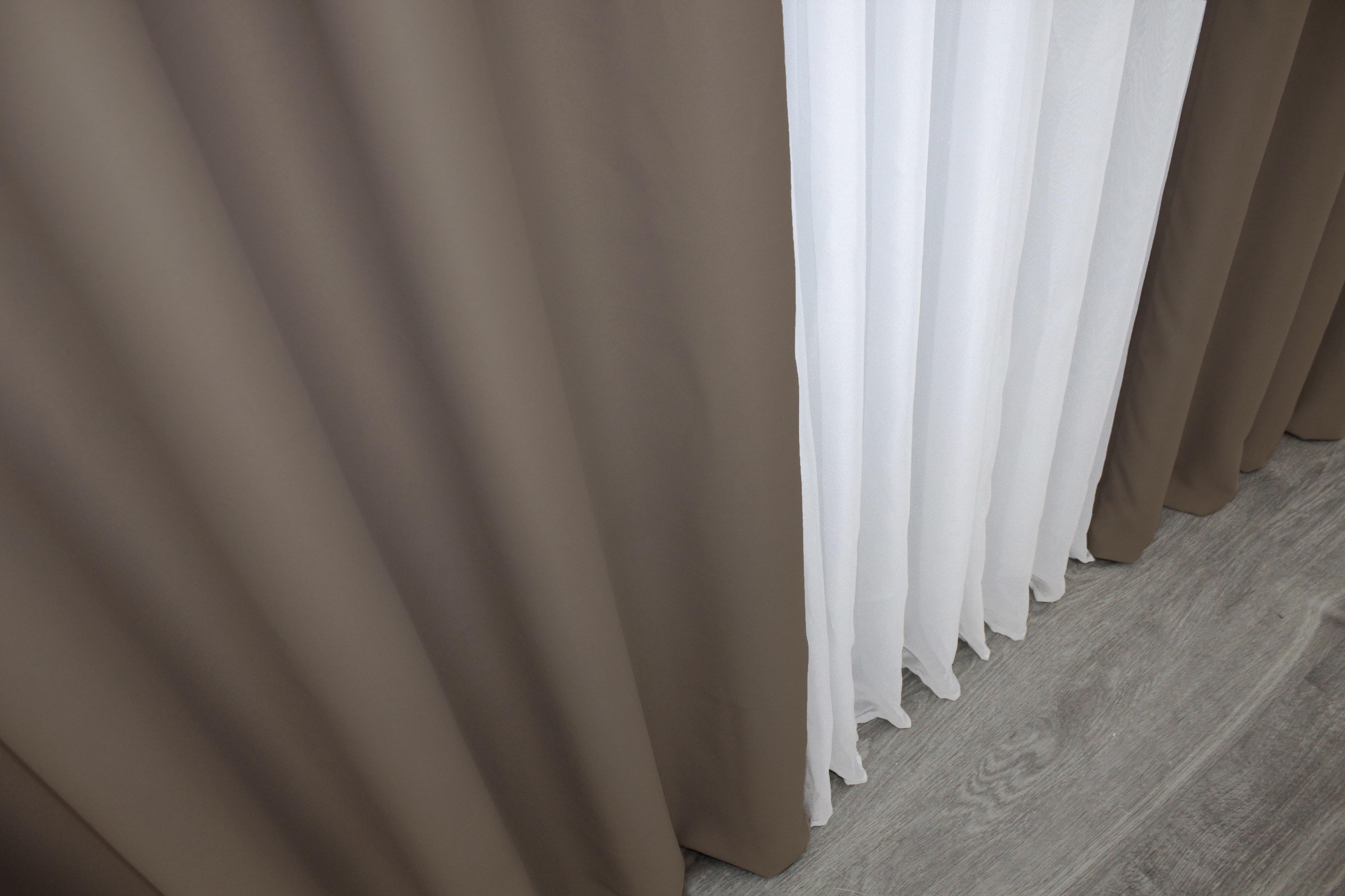 Комплект готовых штор VR-Textil Блэкаут Bagema Rvs № 1289ш 100х270 см 2 шт. Какао (31-557) - фото 6