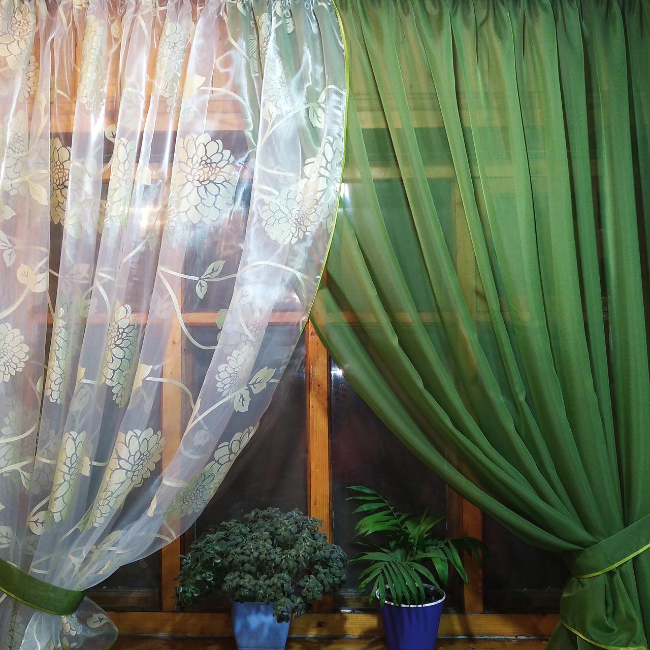 Шторы Вероника Гербера/Хаки (1173369445) - фото 2 Шторы Вероника Гербера/Хаки (1173369445) - фото 2